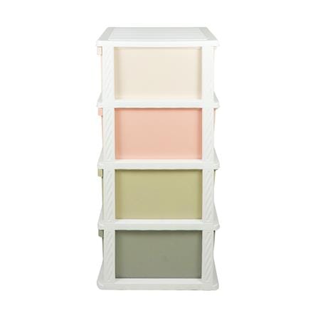 ตู้ลิ้นชัก 4 ชั้น STACKO 1057M4 40X50X104 ซม. สีพาสเทล_3