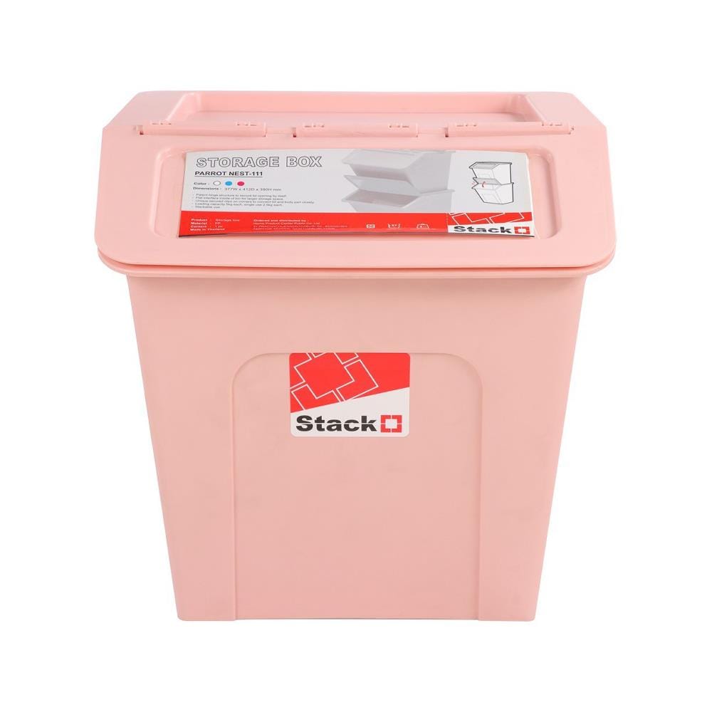 กล่องเก็บของ STACKO PARROT NEST 27 ลิตร สีชมพู