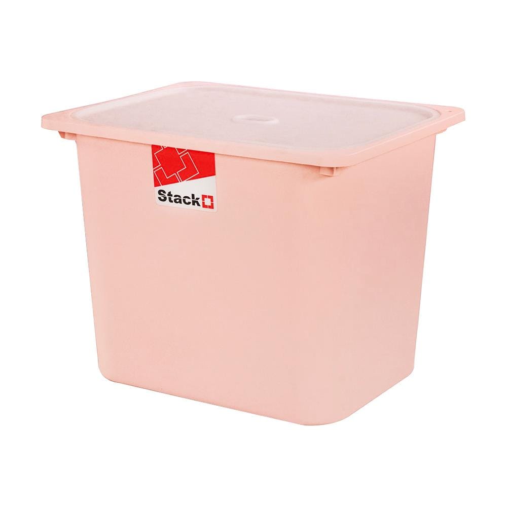กล่องฝาปิด STACKO 2011C 43x33x34 ซม. สีชมพู