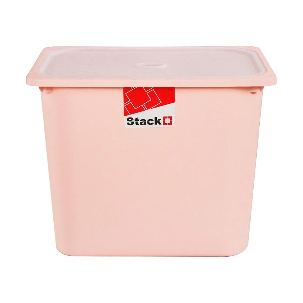 กล่องฝาปิด STACKO 2011C 43x33x34 ซม. สีชมพู