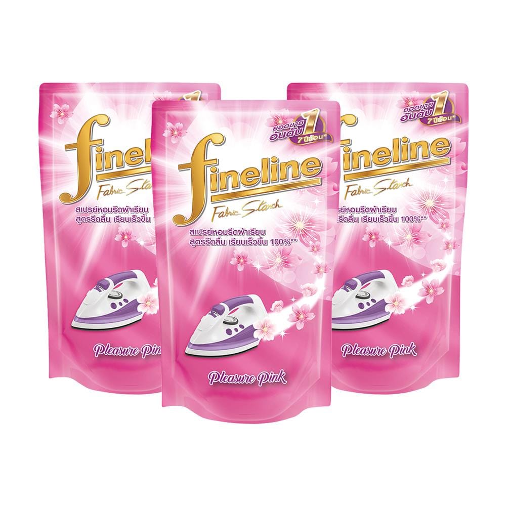 รีฟิลน้ำยารีดผ้า FINELINE 800ml แพ็ก3 PRESSER PINK