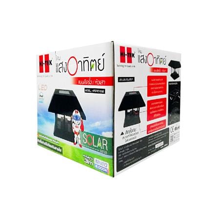 ไฟหัวเสา SOLAR HI-TEK HFSP03189B สีดำ_2