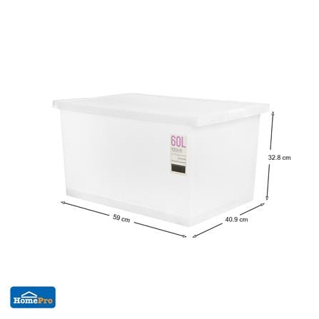 กล่องซ้อนได้ มีฝา STACKO 5225 60 ลิตร 40.9x59x32.8 ซม. สีขาว_4