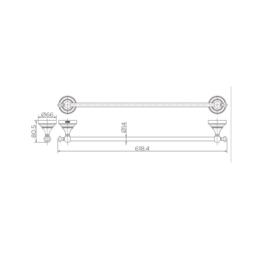 ราวแขวนผ้า KARAT FAUCET KB-73-611-53 ROSE GOLD