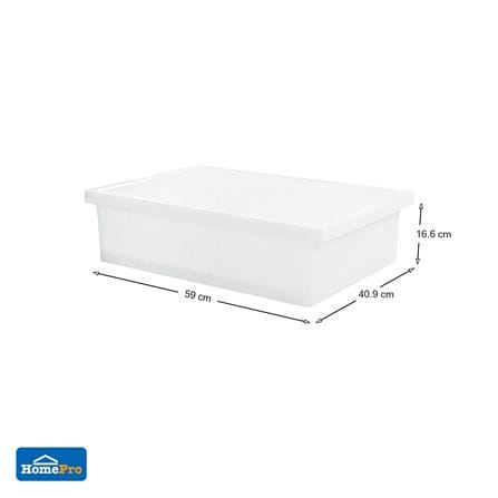 กล่องซ้อนได้ มีฝา STACKO 5224 28 ลิตร 40.9x59x16.6 ซม. สีขาว_4