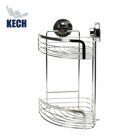 ตะกร้าเข้ามุมสเตนเลส 2 ชั้นสุญญากาศ KECH KECH122