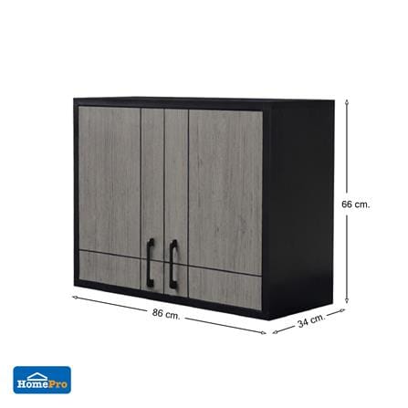 ตู้แขวนคู่ CABIN CHIC 86x66 ซม. สี GRAY OAK_5