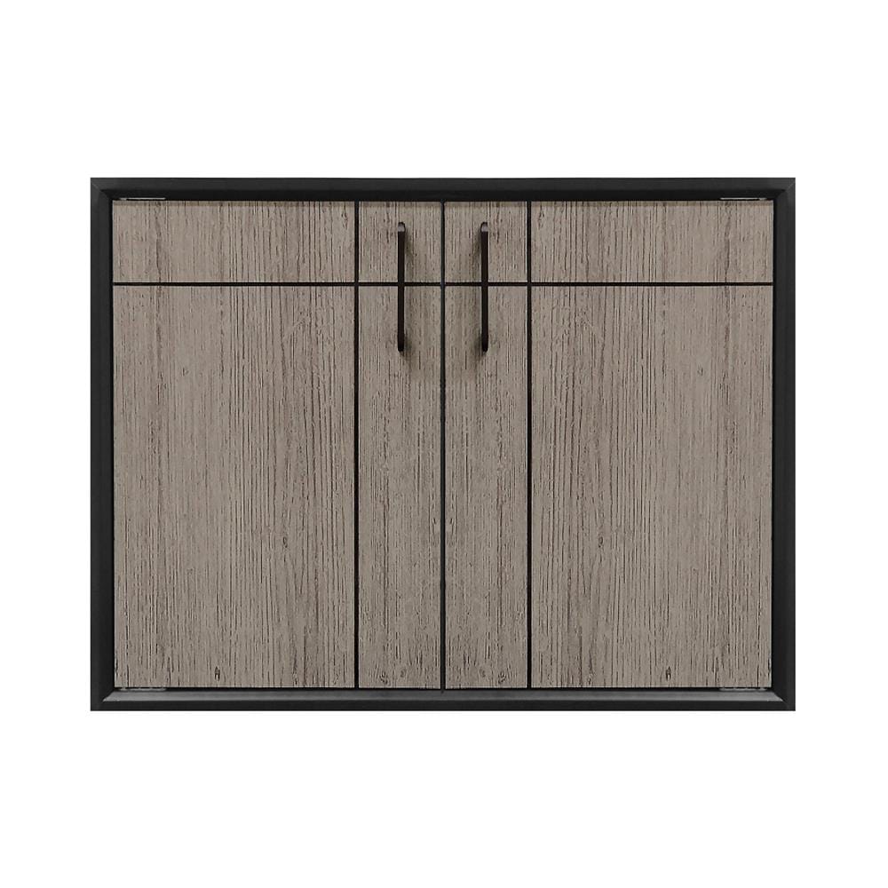 บานซิงค์คู่ CABIN CHIC 84x64 ซม. สี GRAY OAK