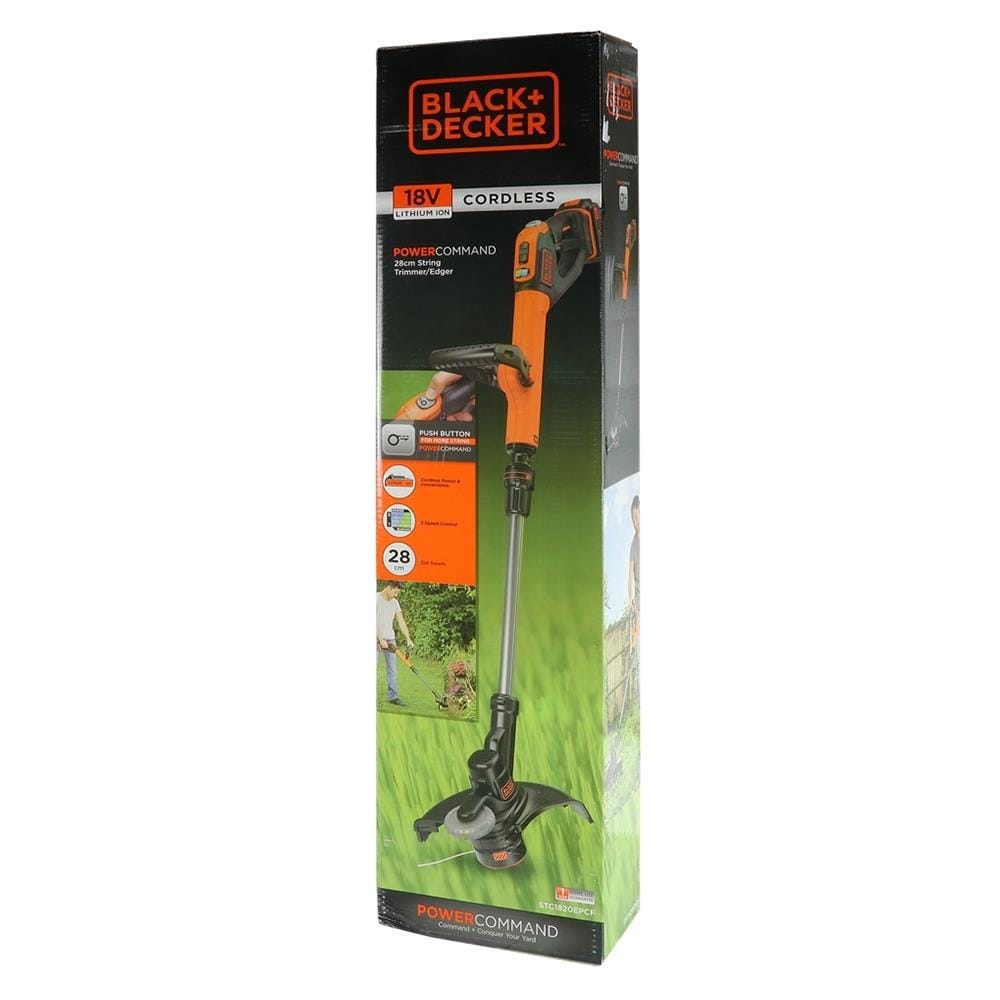 เครื่องเล็มหญ้าไร้สาย (พร้อมแบตเตอรี่) BLACK&DECKER STC1820EPCF B1 18 โวลต์