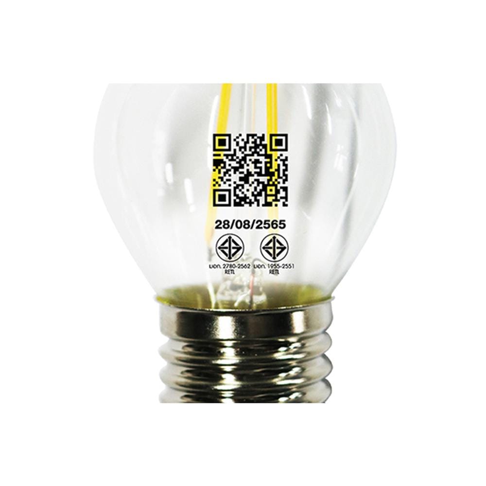 หลอด LED RACER G45 FILAMENT CLEAR 2 วัตต์ WARMWHITE E27