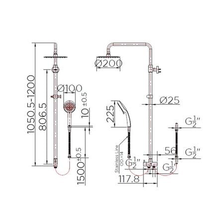 ฝักบัว RAIN SHOWER ผสม KRS-032-780-63_4