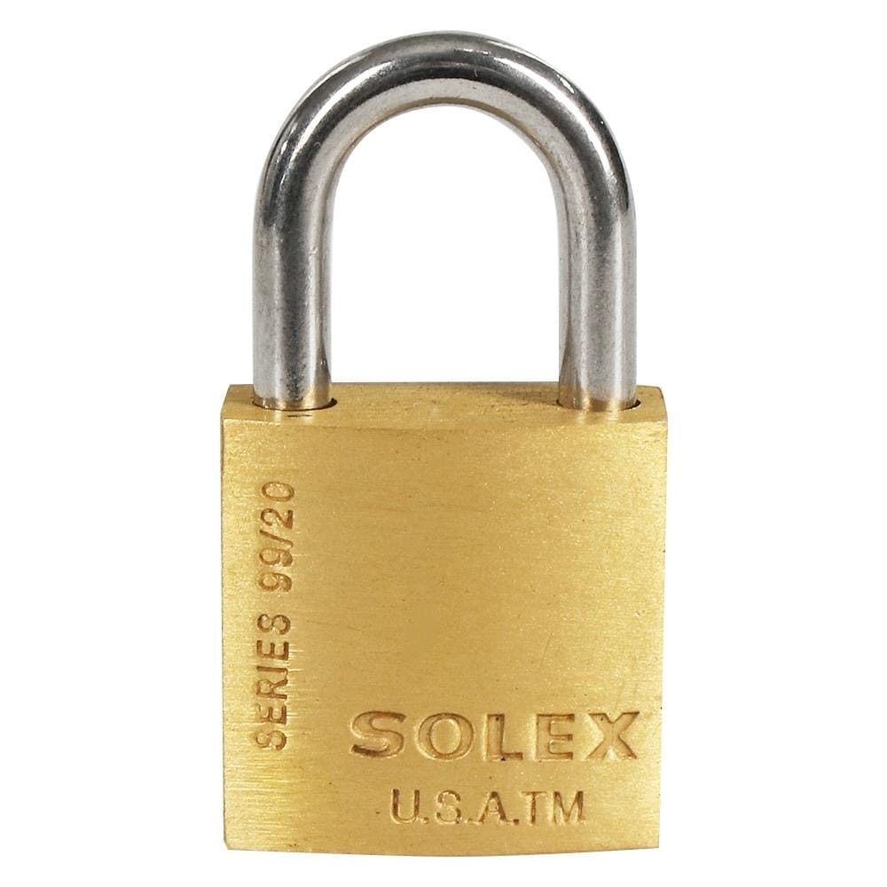 กุญแจสปริง SOLEX SL99 20 มม. สีทองเหลือง