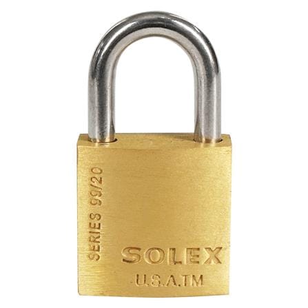 กุญแจสปริง SOLEX SL99 20 มม. สีทองเหลือง_1