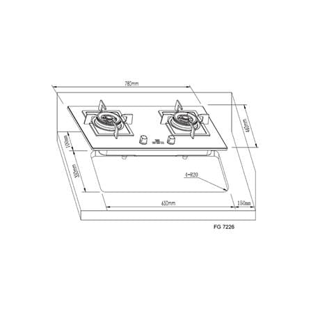 เตาฝังแก๊ส FRANKE FG 7226 76 ซม._6