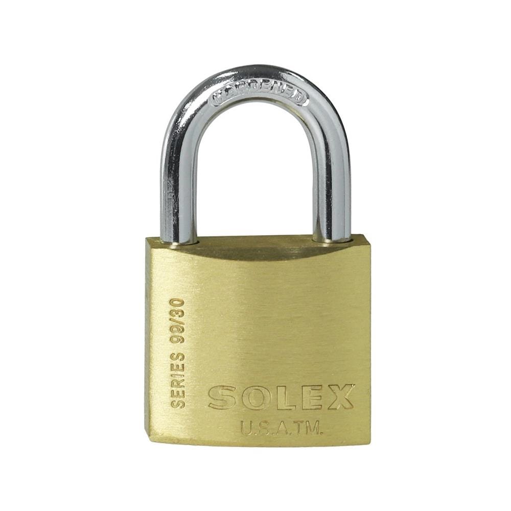 กุญแจสปริง SOLEX SL99 30 มม. สีทองเหลือง