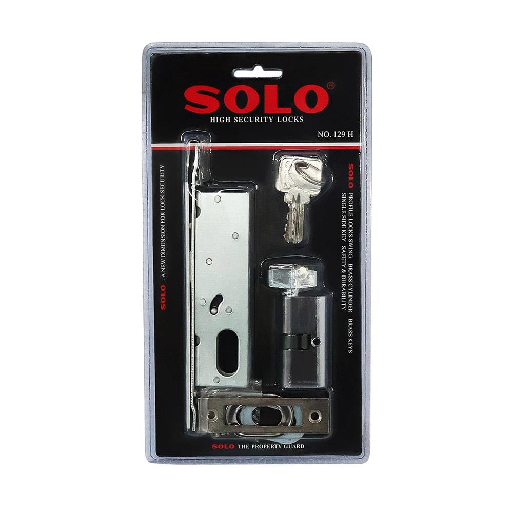 กุญแจบานเลื่อน SOLO 129H สีสเตนเลส