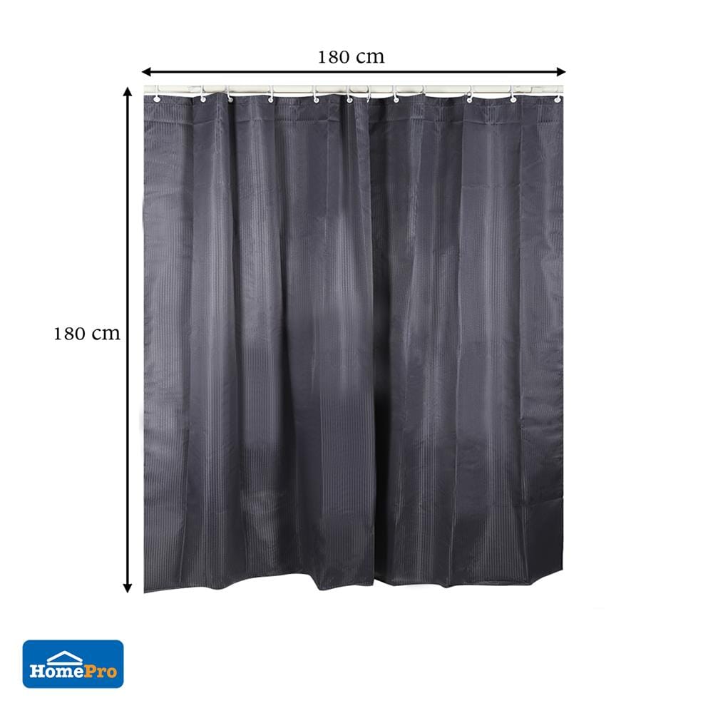 ม่านห้องน้ำ POLYESTER  MOYA ST20-Grey 180x180ซม.