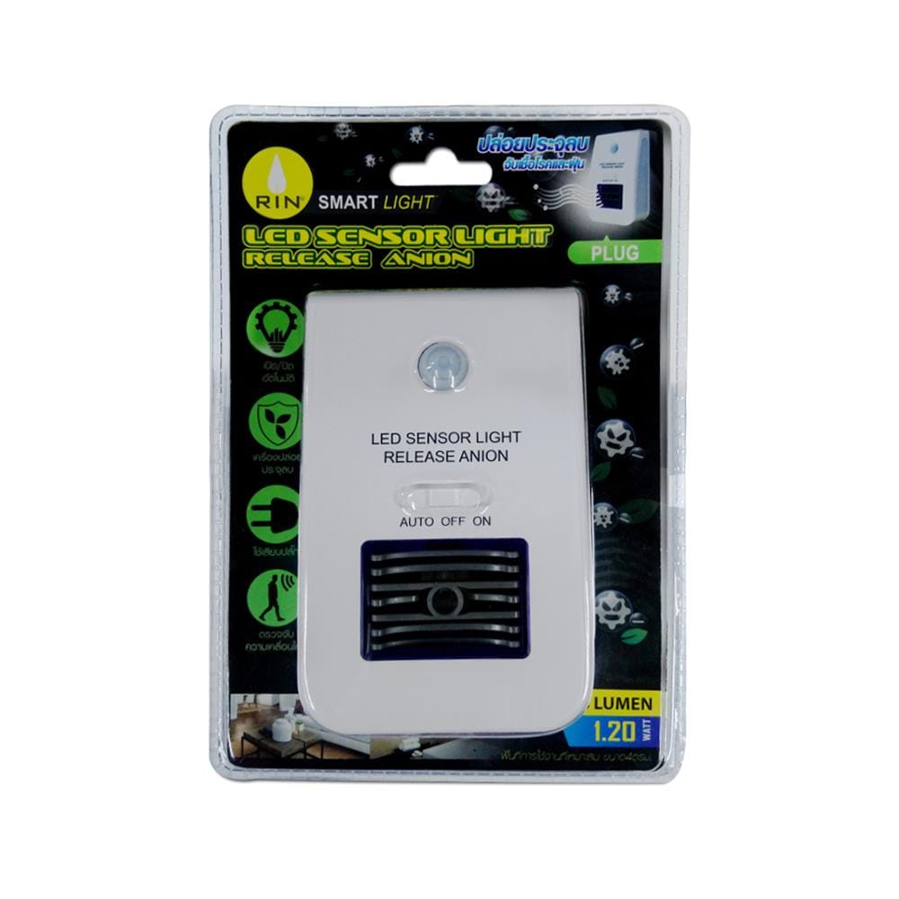 ไฟไนท์ไลท์ LED 1.2 วัตต์ ขาว PLUG IN มีsensor RIN 217061403