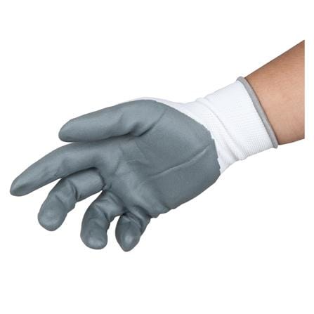 ถุงมือถักเคลือบโฟมไนไตร กันลื่น MICROTEX สีขาว/สีเทา_2