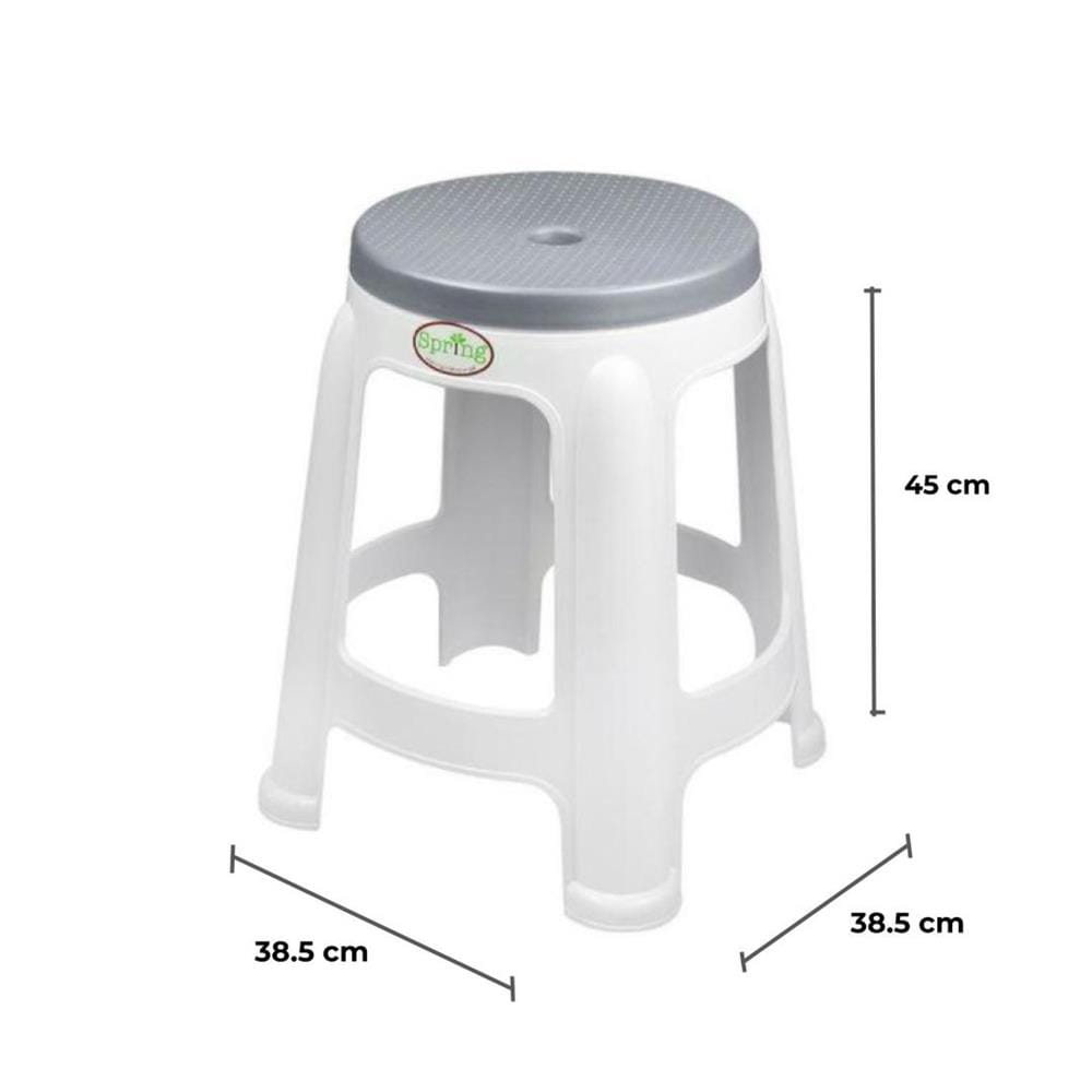 เก้าอี้พลาสติก SPRING BEST CHAIR สีเทา