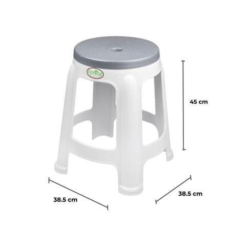 เก้าอี้พลาสติก SPRING BEST CHAIR สีเทา_5