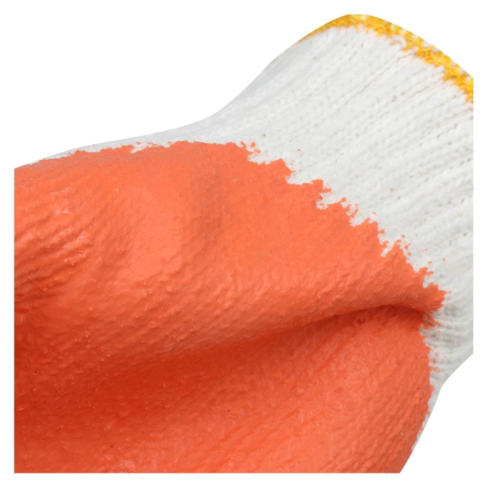 ถุงมือถักเคลือบยางธรรมชาติ กันลื่น PARAGON สีส้ม