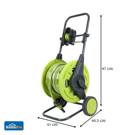 สายยางโรลล้อลาก SPRING DGH-008-S 1/2นิ้้วX40เมตร สีเขียว/สีเทา_4