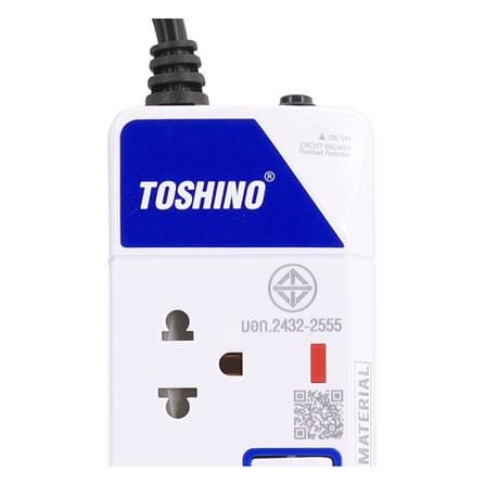 รางปลั๊กไฟ 4 ช่อง 4 สวิตซ์ TOSHINO ET-914 3 ม._3