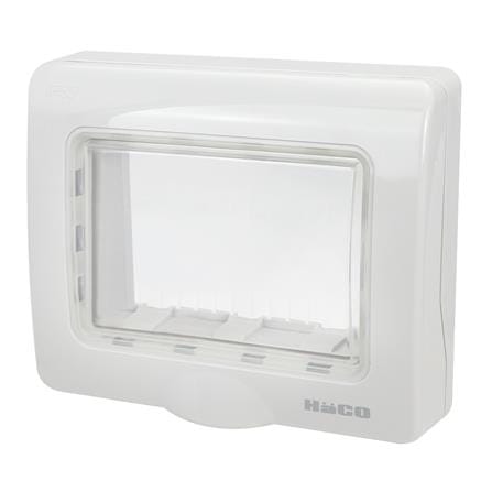 หน้ากากกันน้ำ HACO 3 ช่อง AP-W222R-GY สีเทา_1