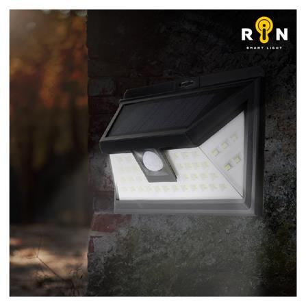 ไฟผนังภายนอก SOLAR RIN 216124401 8.8 วัตต์ COOL WHITE สีดำ_10