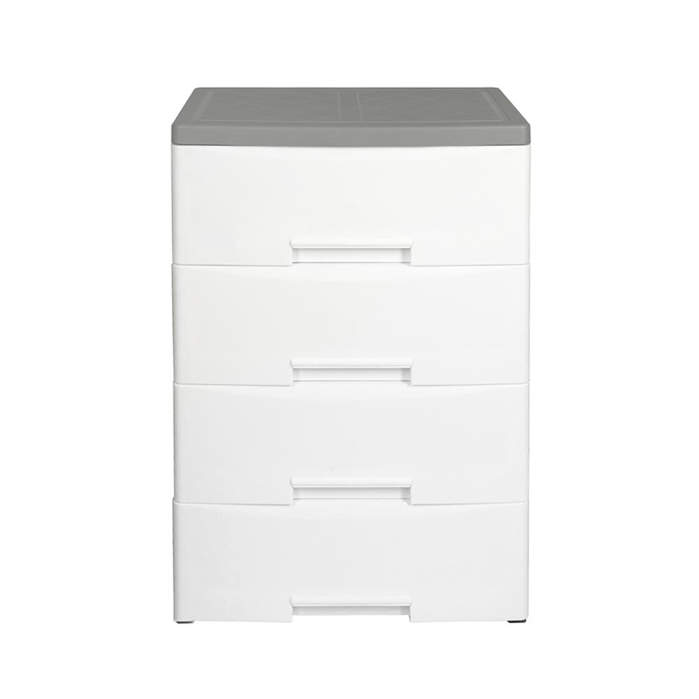 ตู้ลิ้นชัก 4 ชั้นทึบ STACKO MORI 40x59x90.8 ซม. สีขาว