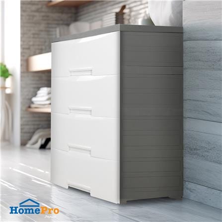 ตู้ลิ้นชัก 4 ชั้นทึบ STACKO MORI 40x59x90.8 ซม. สีขาว_4