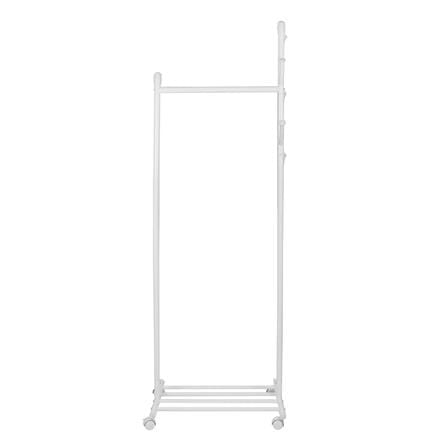 ราวแขวนผ้าพร้อมที่แขวนเอนกประสงค์55x43x170cm สีขาว PLIM_1