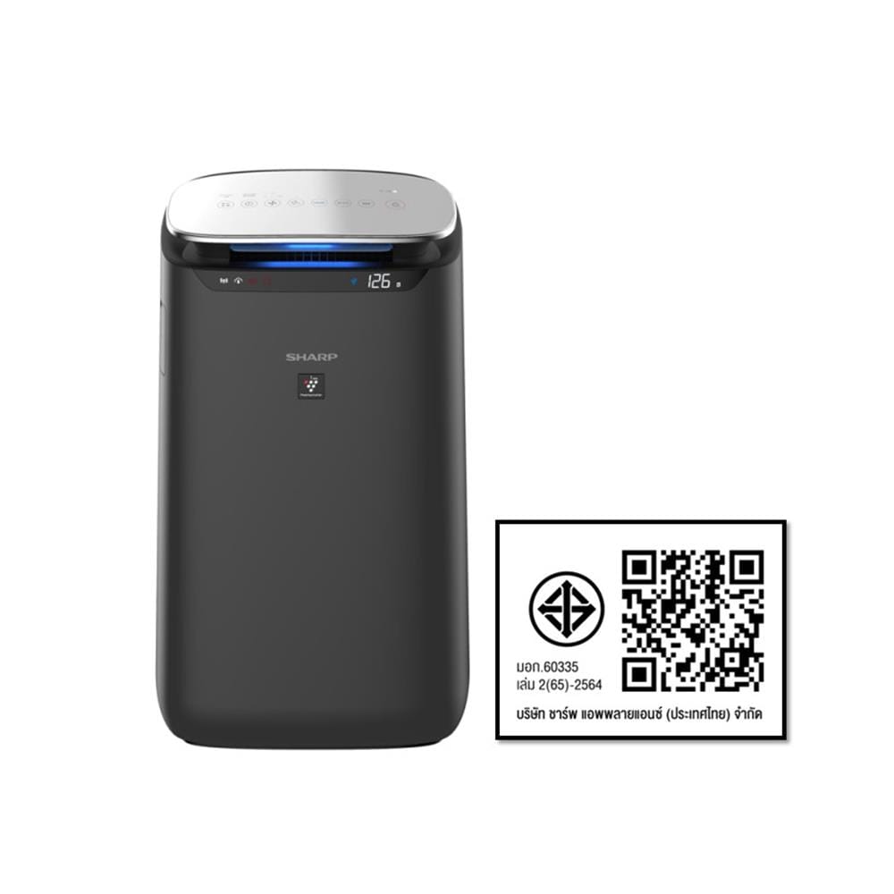 เครื่องฟอกอากาศ 62 ตร.ม. SHARP FP-J80TA-H สีดำ