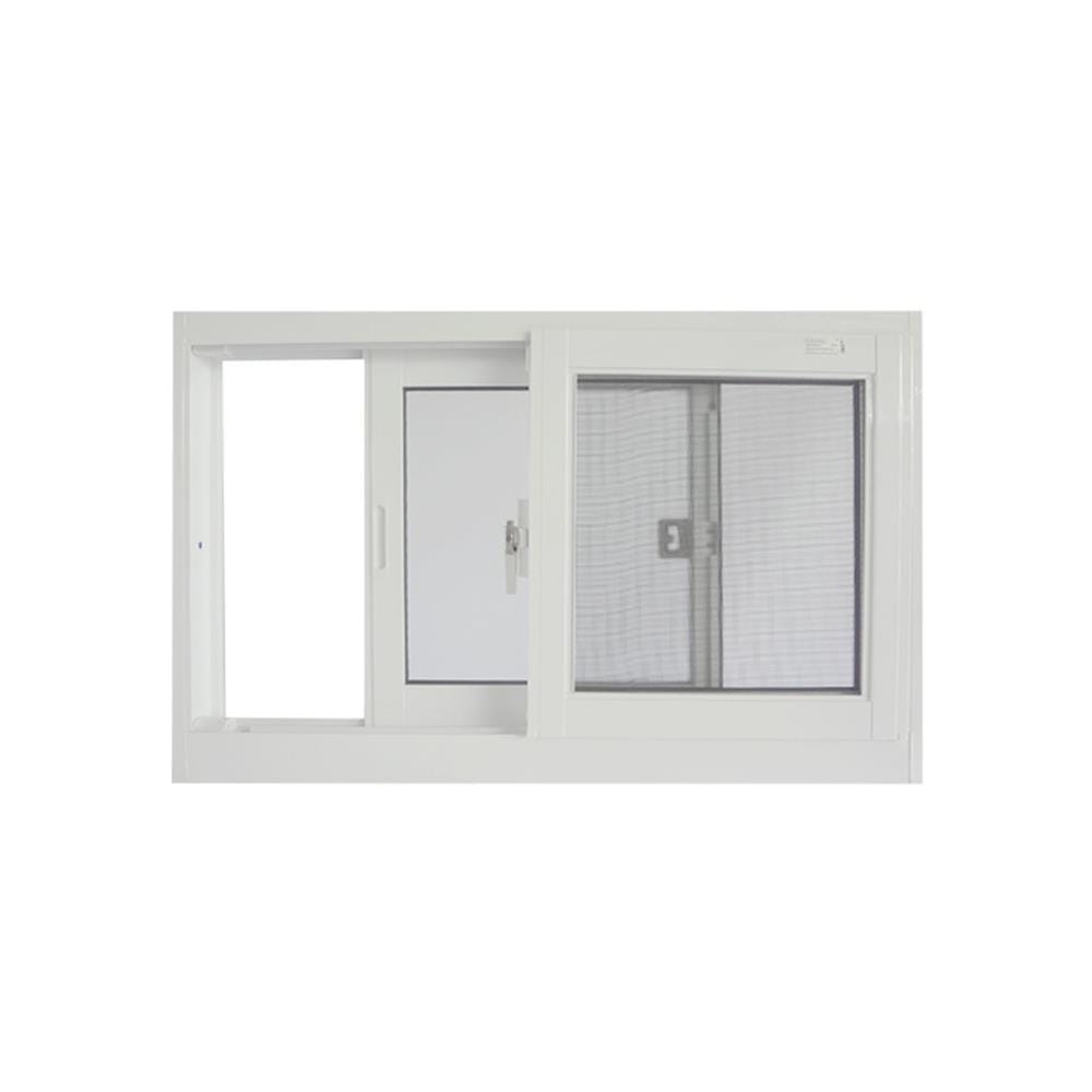 หน้าต่างบานเลื่อน อะลูมิเนียม S-S มุ้ง SANKYOALUMI J-TRUST 80X50 ซม. สีขาว