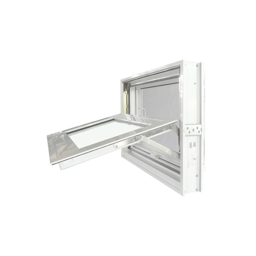 หน้าต่างบานกระทุ้ง อะลูมิเนียม มุ้ง SANKYOALUMI J-TRUST 60x40 สีครีม