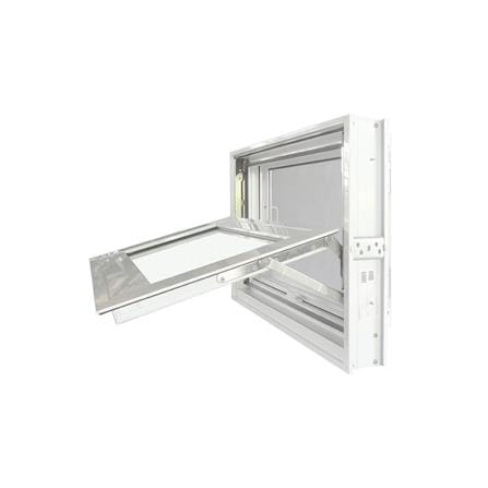 หน้าต่างบานกระทุ้ง อะลูมิเนียม มุ้ง SANKYOALUMI J-TRUST 60x40 สีครีม_3