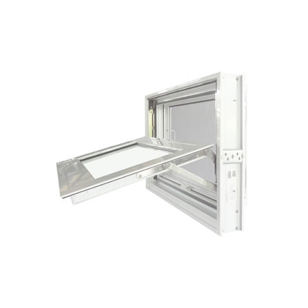 หน้าต่างบานกระทุ้ง อะลูมิเนียม มุ้ง SANKYOALUMI J-TRUST 60x40 ซม. สีขาว_3