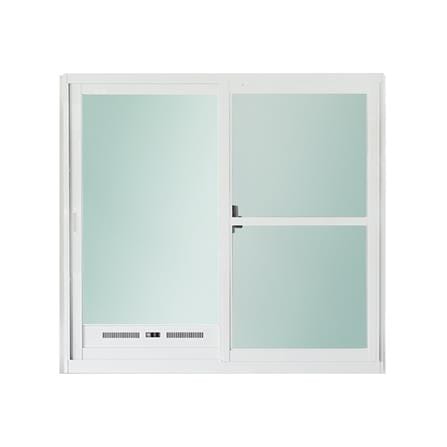 หน้าต่างบานเลื่อน อะลูมิเนียม S-S มุ้ง SANKYOALUMI J-TRUST VENTILATION 120x110 ซม. สีขาว_2
