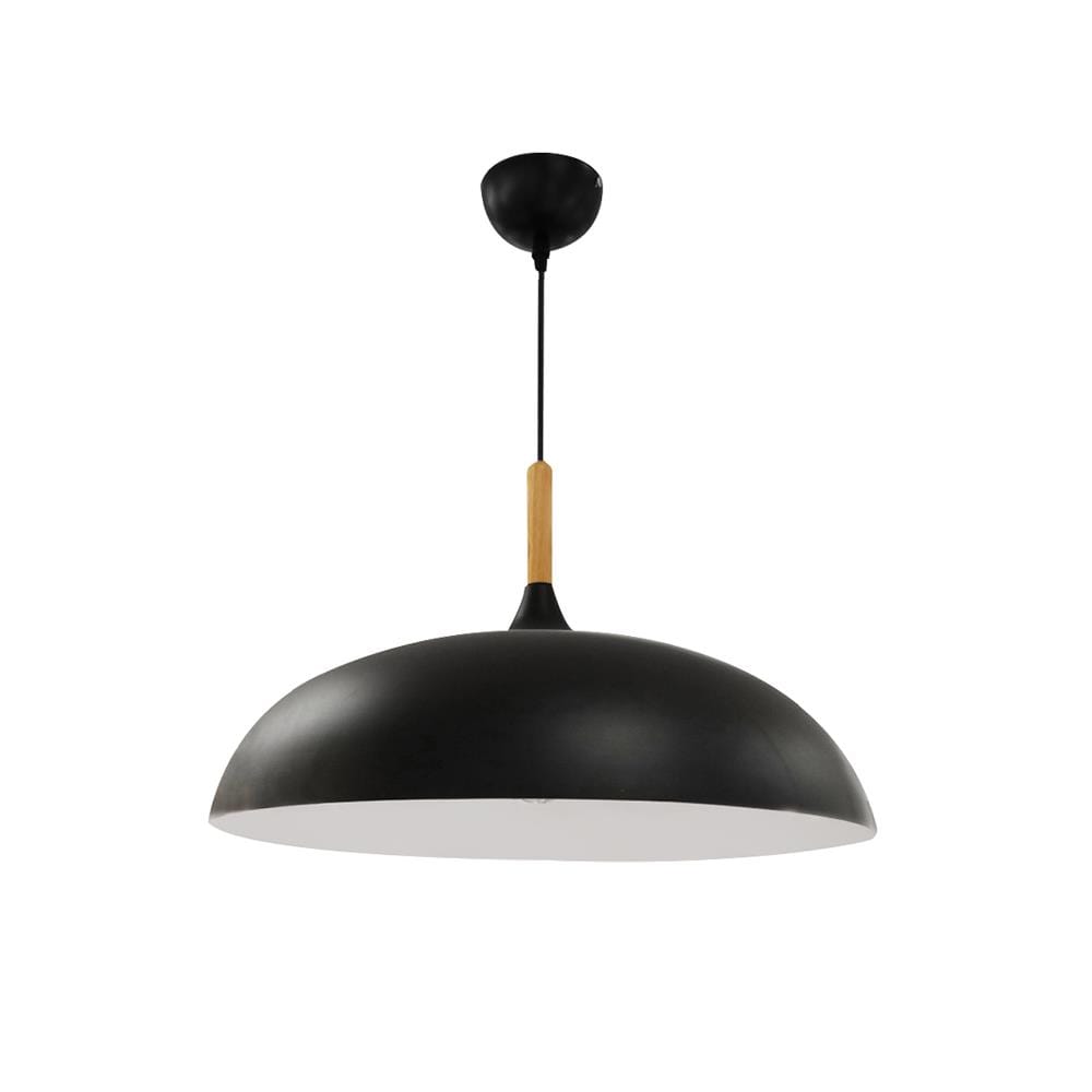 ไฟช่อ CARINI H1201/1P-450 MODERN โลหะ สีดำ/ขาว/ไม้ 1 หัว