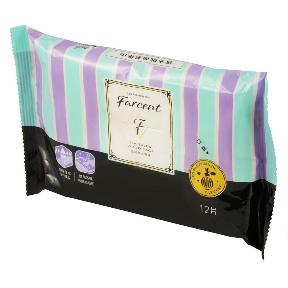 ผ้าเช็ดทำความสะอาด FARCENT WW706B 12 แผ่น กลิ่นซิซอลท์ วู้ดเซจ
