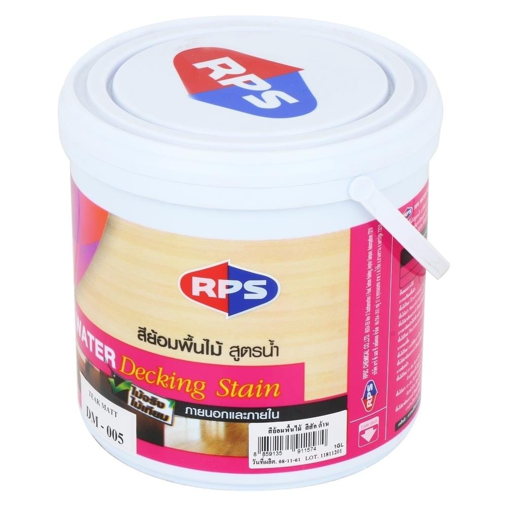 สีย้อมพื้นไม้สูตรน้ำ RPS สีไม้สัก ด้าน 1 แกลลอน