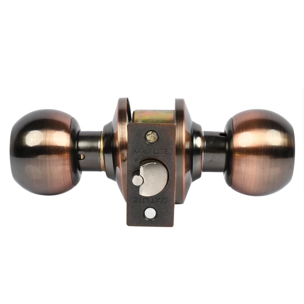ลูกบิดประตู หัวกลม COLT 36-1027 AC สีทองแดงรมดำ