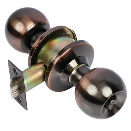 ลูกบิดประตูห้องน้ำ หัวกลม COLT 36-1022 BK/AC สีทองแดงรมดำ_0