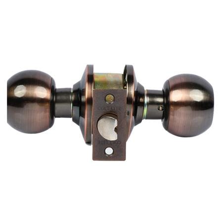 ลูกบิดประตูห้องน้ำ หัวกลม COLT 36-1022 BK/AC สีทองแดงรมดำ_3
