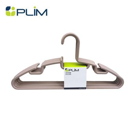ไม้แขวนเสื้อ H-056BR น้ำตาล PLIM (1x6)