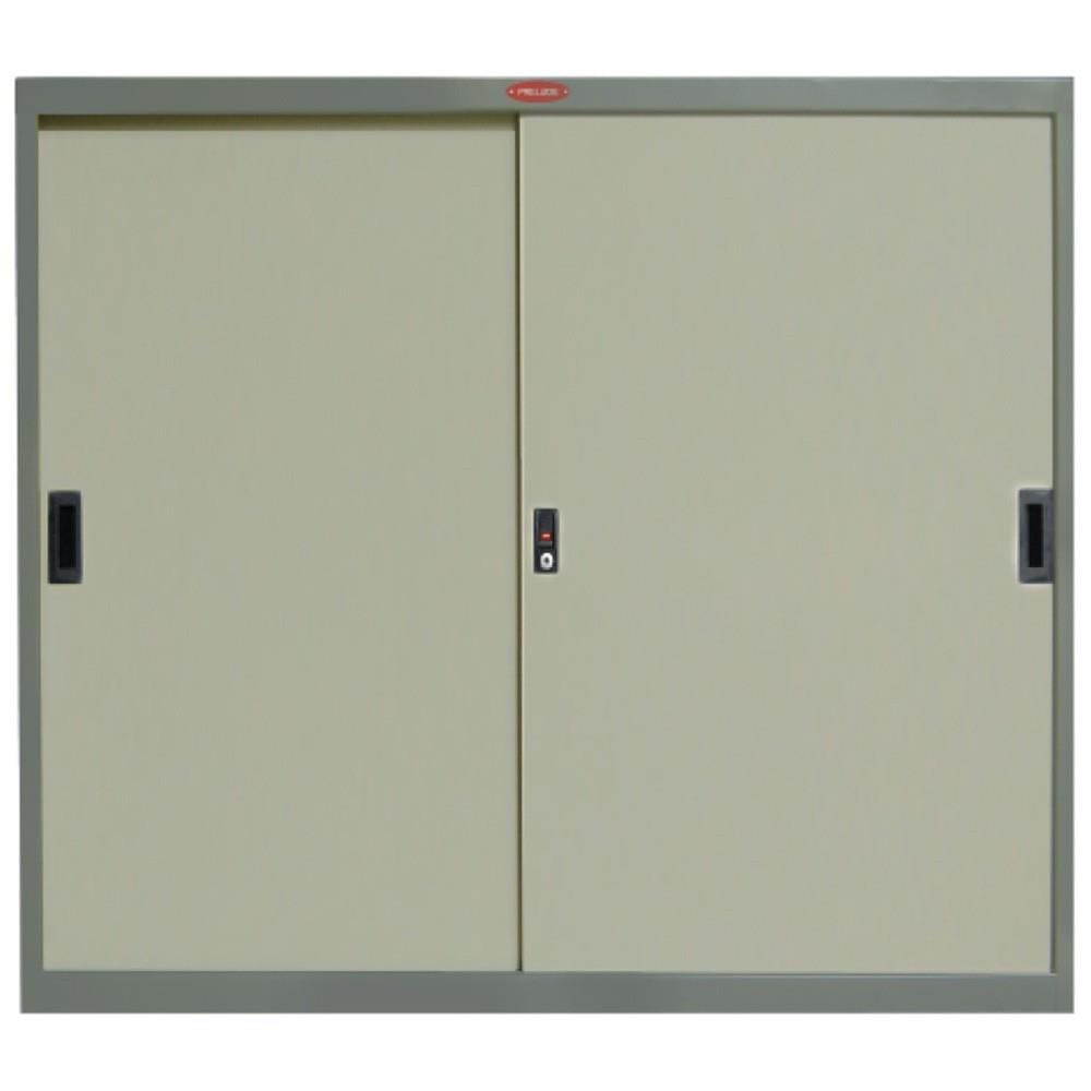 ตู้เหล็กบานเลื่อนทึบ 3 ฟุต PRELUDE PS-303 สีเทา