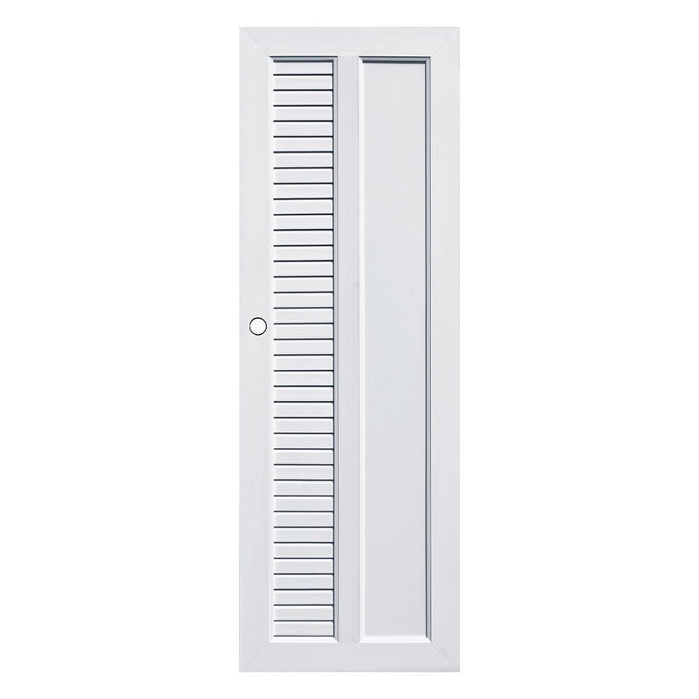 ประตูห้องน้ำ UPVC ECO-DOOR UB2L 70X200 ซม. สีขาว เจาะลูกบิด