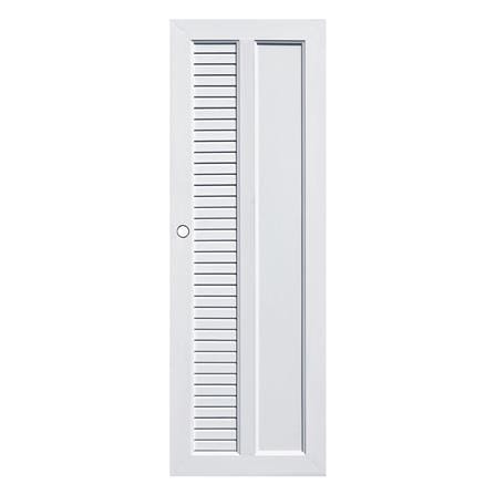 ประตูห้องน้ำ UPVC ECO-DOOR UB2L 70X200 ซม. สีขาว เจาะลูกบิด_0