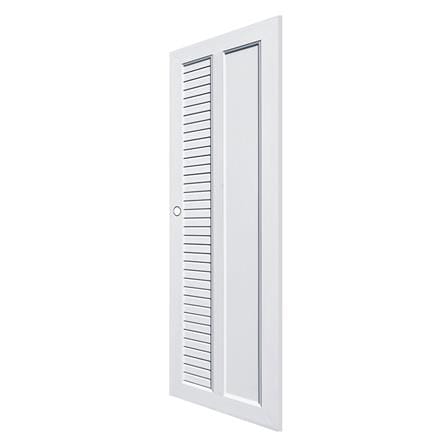 ประตูห้องน้ำ UPVC ECO-DOOR UB2L 70X200 ซม. สีขาว เจาะลูกบิด_1